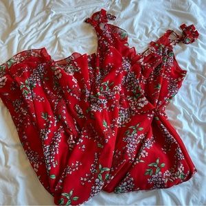 Nanette Lapore | Red Floral Wrap Dress | Size 10